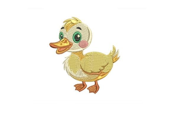 Duck Embroidery Design for Boutique Sweatshirts